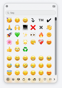 Emoji menu - Specialtegn på iPhone og Mac - myway
